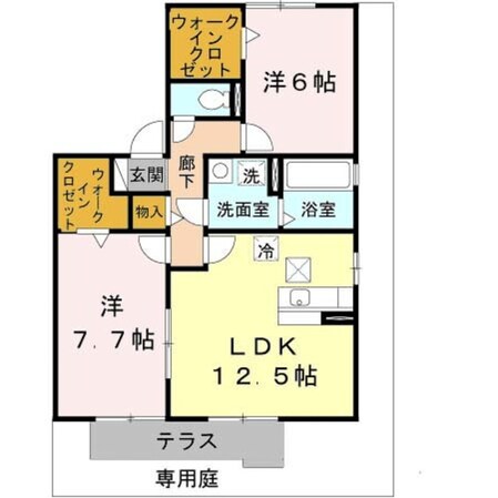 エステート光　D棟の物件間取画像